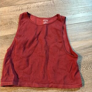 Burgundy and teal Tank Top